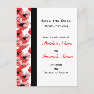 Modern Poppy Save the Date