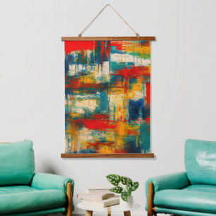 Modern Portuguese Abstract Color Block Wall Tapest Hanging Tapestry