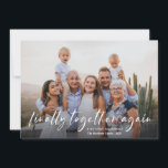 Modern Post Covid Finally Together Again Photo Holiday Card<br><div class="desc">These stylish holiday photo cards feature modern typography in white, reading, "finally together again" over a full bleed photo. How fitting at this time when many friends and family can gather together once again, following the COVID pandemic! A dark gradient overlay toward the bottom allows the text to stand out...</div>