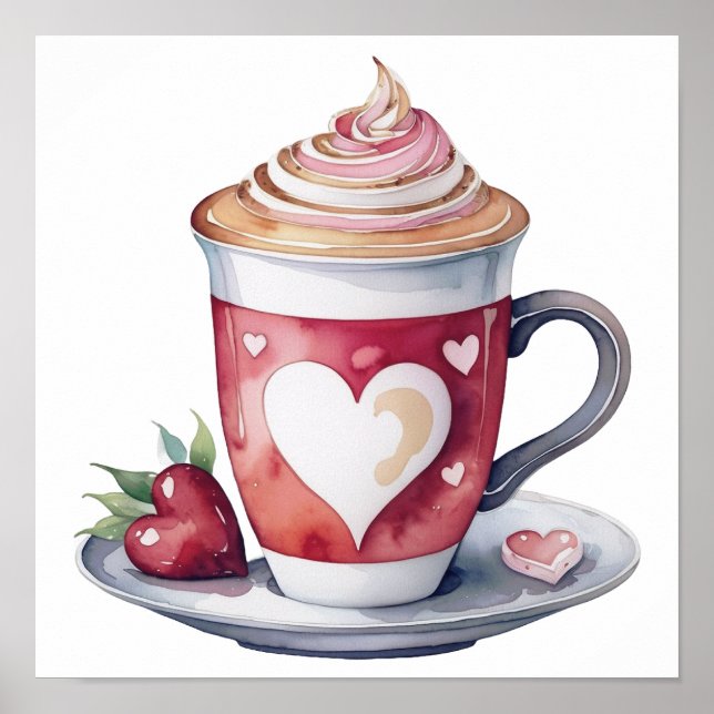 Modern poster art print coffee (Front)