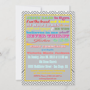 Modern Poster First Communion Invitation