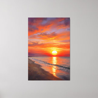 Modern Poster Nature Sunset Canvas Print Wall Art