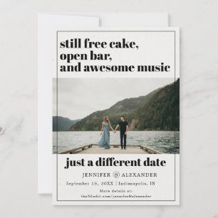 Modern Postponed Change the Date Photo Save The Date