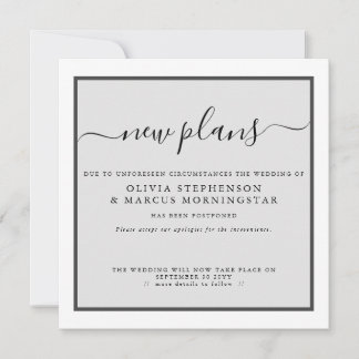 Modern Postponed Event Announcement New Plans