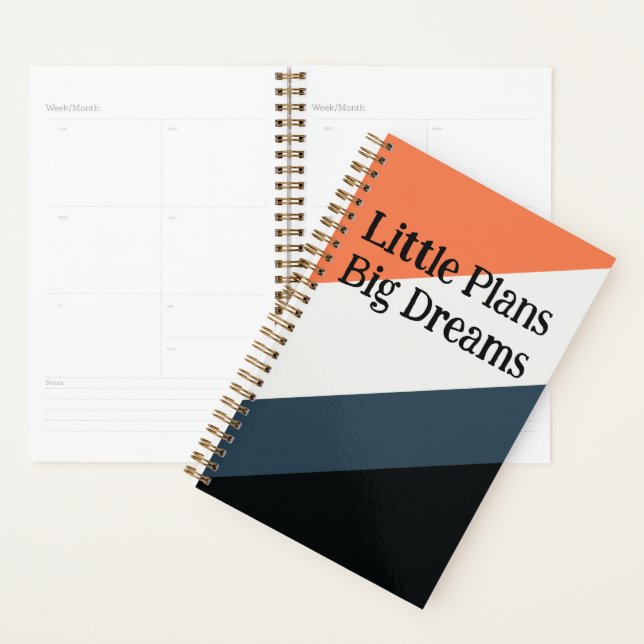 Modern Power Planner – Orange, Navy & Gray Theme (Devant avec enveloppe)