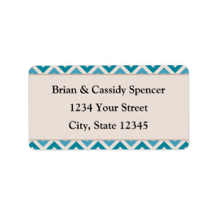 Modern Pre-printed Blue Christmas Address Labels