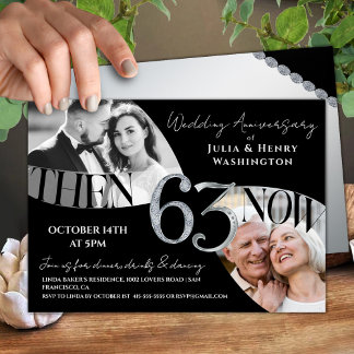 Modern Premium 63rd Wedding Anniversary Invitation