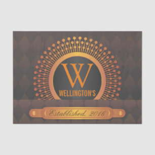 Modern Preppy Personalized Monogram Family Name Tissue Paper