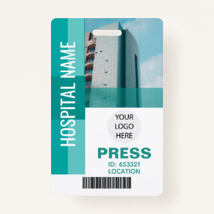 Modern Press Bar Code, Logo ID Badge
