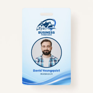 Modern Pressure Washing Power Wash House Cleaning Badge