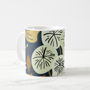 Modern Pretty Foliage Floral Pattern Coffee Mug