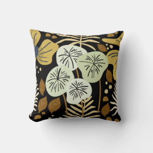 Modern Pretty Foliage Floral Pattern Throw Pillow