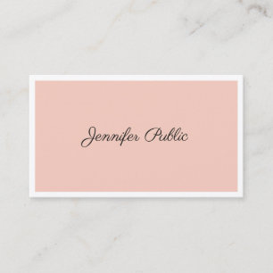 Modern Pretty Handwritten Script Elegant Clean Business Card