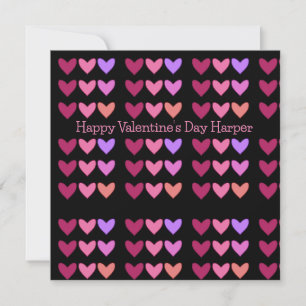 Modern Pretty Pink & Colourful Valentine’s Day Holiday Card