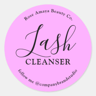 Modern Pretty Purple Lash Shampoo Label