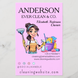 Modern Pretty Woman Cleaning and Maid Services Flyer