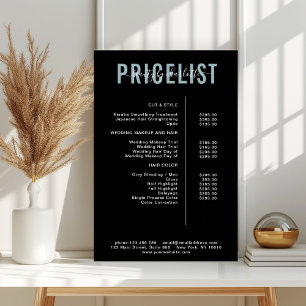 Modern,  price list Poster