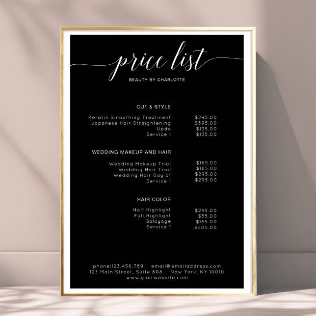 Modern,  price list Poster (Modern, price list Poster)