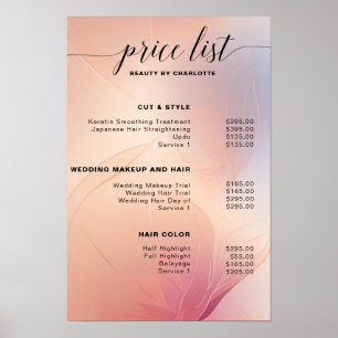 Modern, pricelist Sign