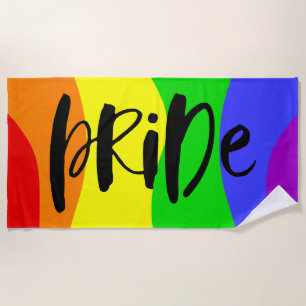 Modern Pride Rainbow Beach Towel