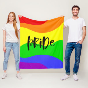 Modern Pride Rainbow Fleece Blanket