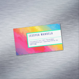 Modern pride rainbow 	Magnetic business card