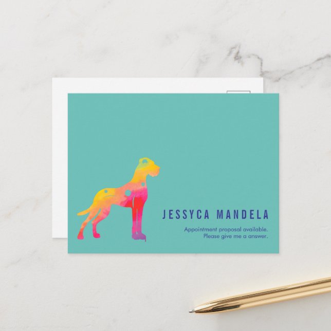 Modern pride rainbow postcard (Front/Back In Situ)