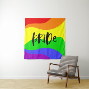Modern Pride Rainbow Tapestry