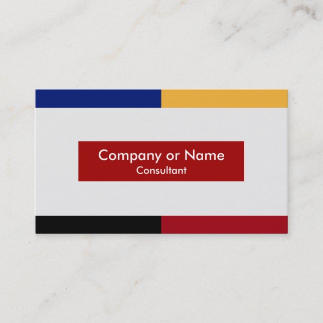 Modern Primary Colours Business Card (Front)