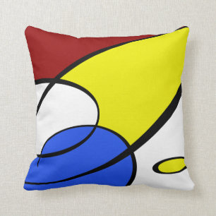 Modern Primary Colours Throw Pillow