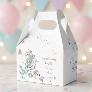 Modern Princess Royal Birthday Favor Box
