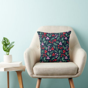 Modern Print Leaf Throw Pillow