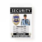 Modern Print Security Officer Custom Employee ID