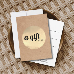 Modern Printed Kraft Faux Gold Circle Bold