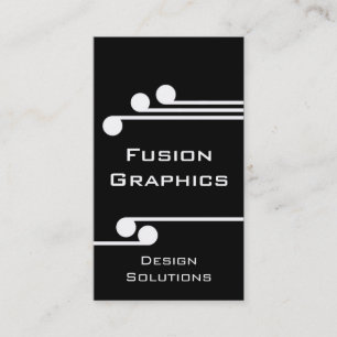 Modern Pro Business Card, Black and White Card