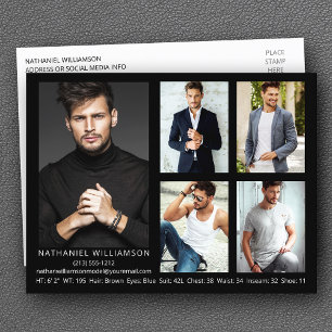 Modern Pro Model 5 Photo Comp Card Postcard