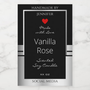 Modern Product Packaging Labels Black and Silver