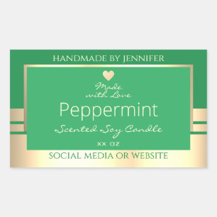 Modern Product Packaging Labels Green and Gold