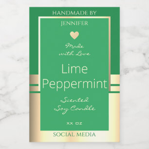 Modern Product Packaging Labels Green and Gold