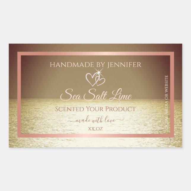 Modern Product Packaging Labels Ocean Brown Sunset (Front)