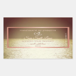 Modern Product Packaging Labels Ocean Brown Sunset