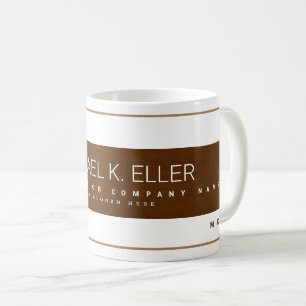 Modern Profession Business Name Brown Coffee Mug