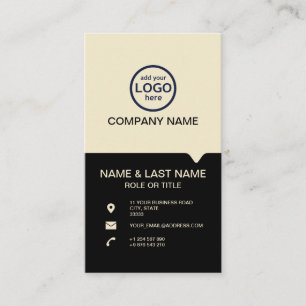 Modern Professional 2 colours add your logo Business Card
