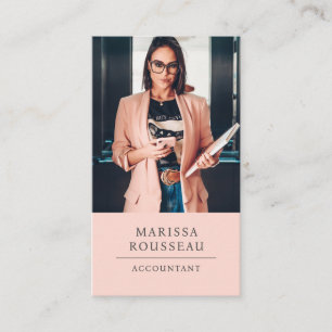 Modern Professional Accountant Photo Business Card