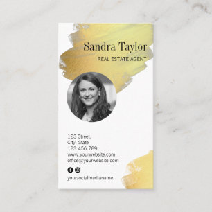 Modern Professional Add Your Logo Real Estate Business Card