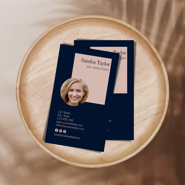 Modern Professional Add Your Logo Real Estate Business Card (Creator Uploaded)