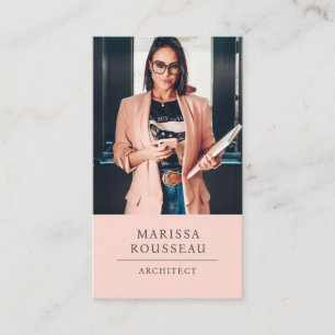 Modern Professional Architect Photo Business Card