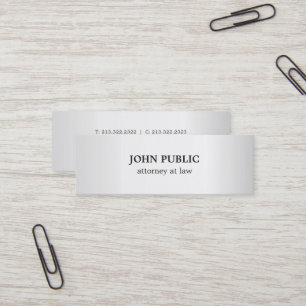 Modern Professional Attorney Lawyer Luxury Silk Mini Business Card