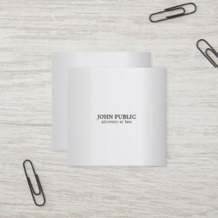 Modern Professional Attorney Lawyer Luxury Silk Square Business Card