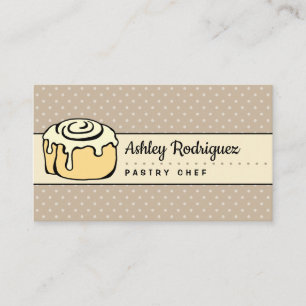 ★ Modern Professional Bakery Chef Elegant Vintag Business Card